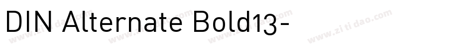 DIN Alternate Bold13字体转换